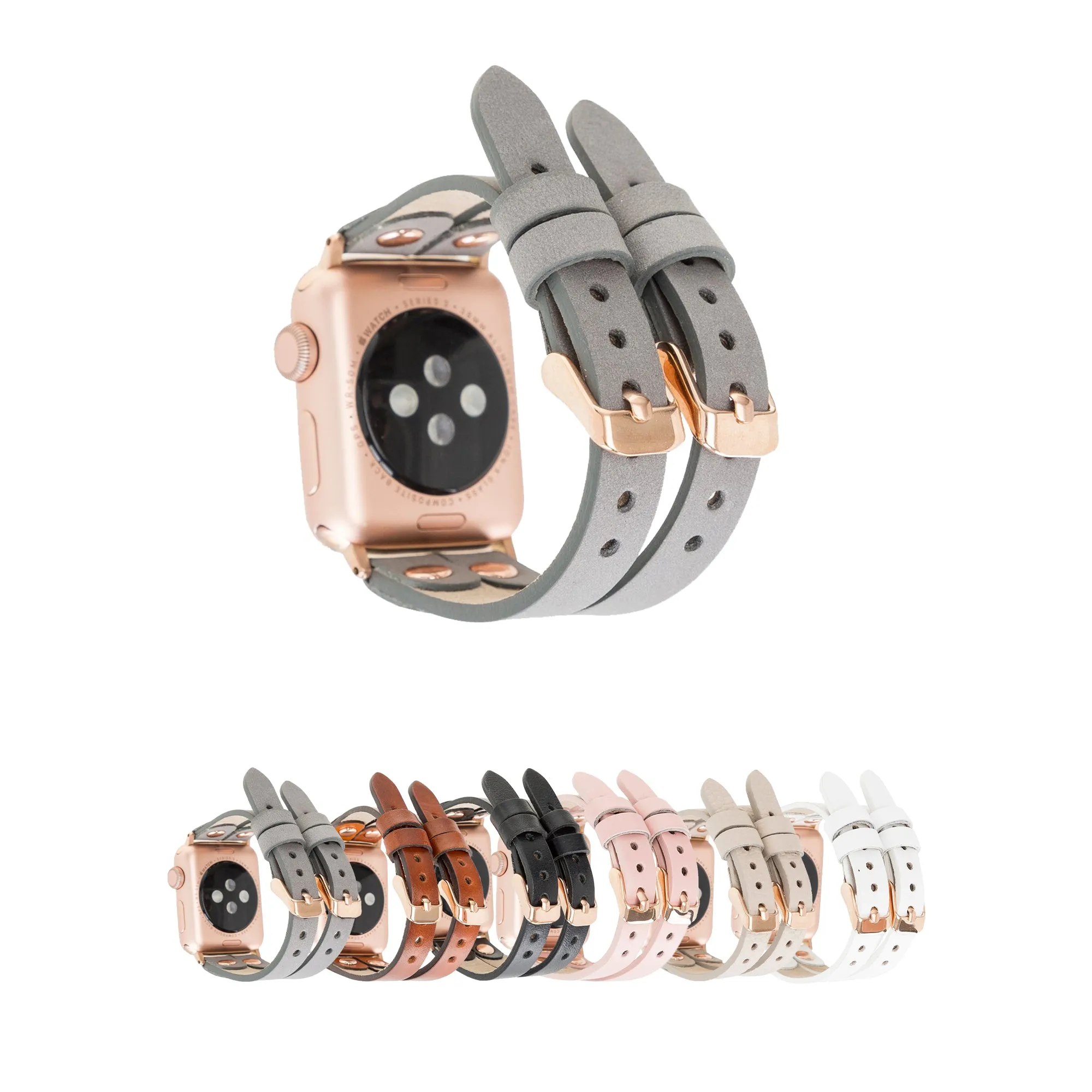 DelfiCase ELY Double Watch Band for Apple and Fitbit Versa 3 2 & 1