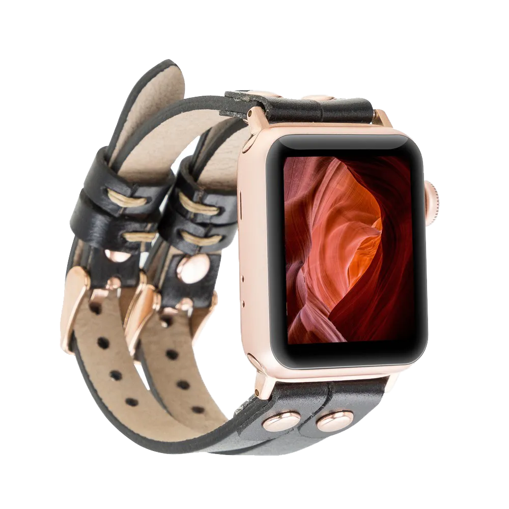 DelfiCase ELY Double Watch Band for Apple and Fitbit Versa 3 2 & 1