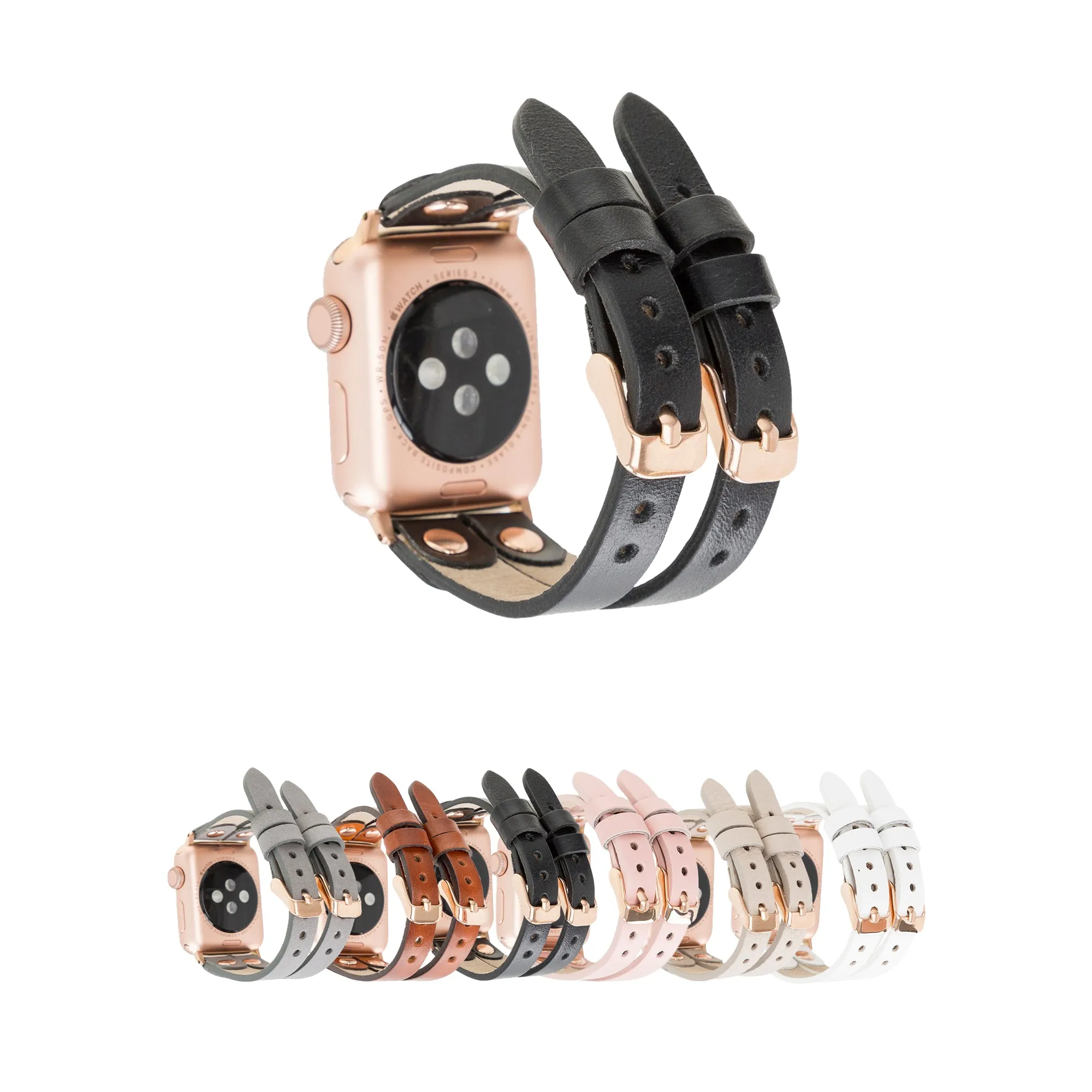 DelfiCase ELY Double Watch Band for Apple and Fitbit Versa 3 2 & 1