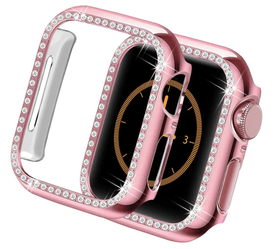 Designer Luxury Band Compatible With Apple Watch With Protective Cover