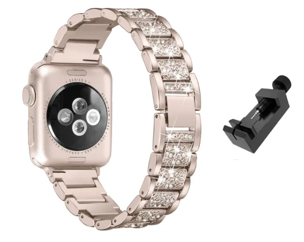 Designer Luxury Band Compatible With Apple Watch With Protective Cover