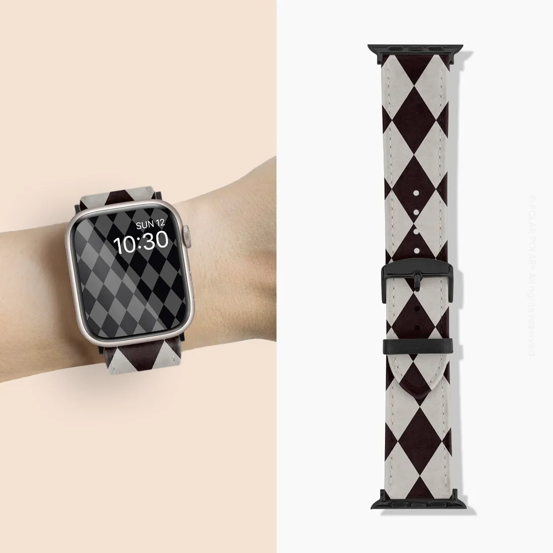 Diamond Black Checker - Apple Watch Band