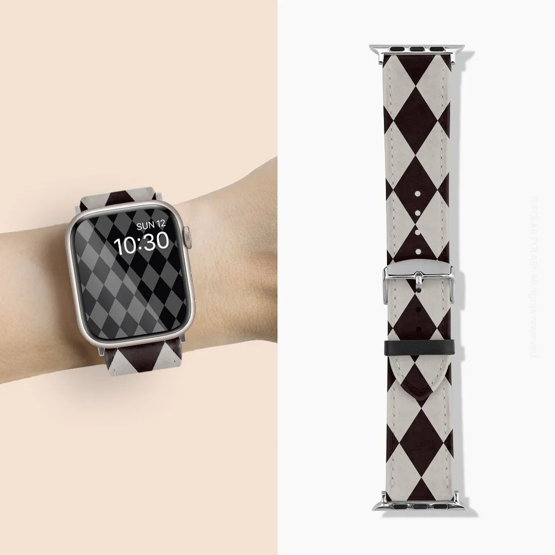Diamond Black Checker - Apple Watch Band