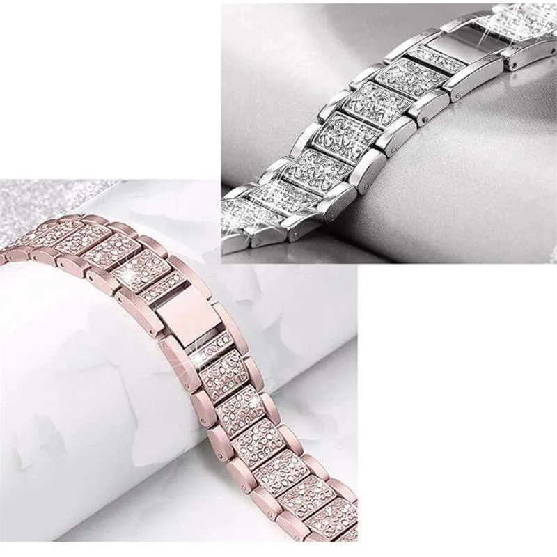 Diamond Watch Band With Case   FREE Band Adjuster Tool