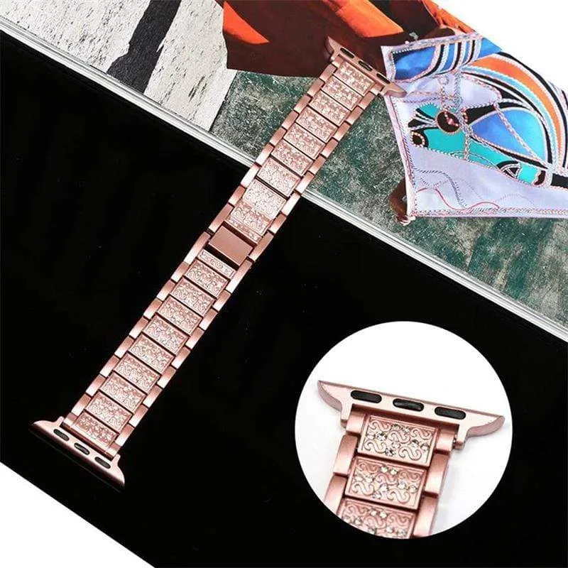 Diamond Watch Band With Case   FREE Band Adjuster Tool