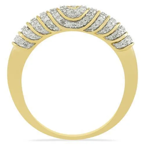 Diamond Wedding Band Set in 10K Yellow Gold 1.17 Ctw