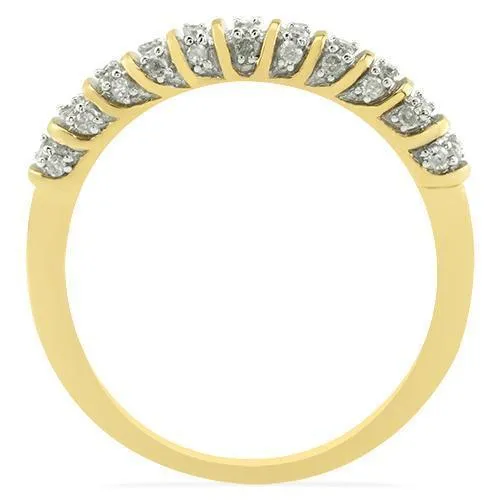 Diamond Wedding Band Set in 10K Yellow Gold 1.17 Ctw