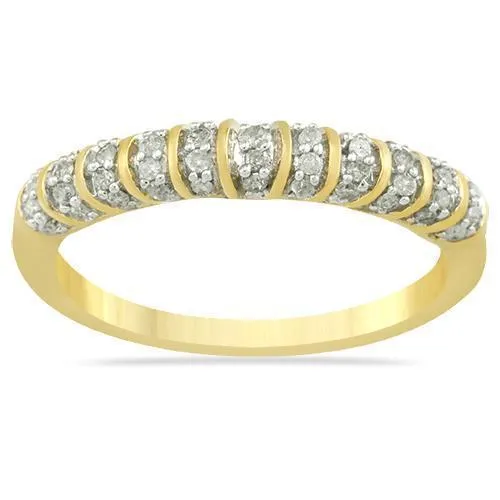Diamond Wedding Band Set in 10K Yellow Gold 1.17 Ctw