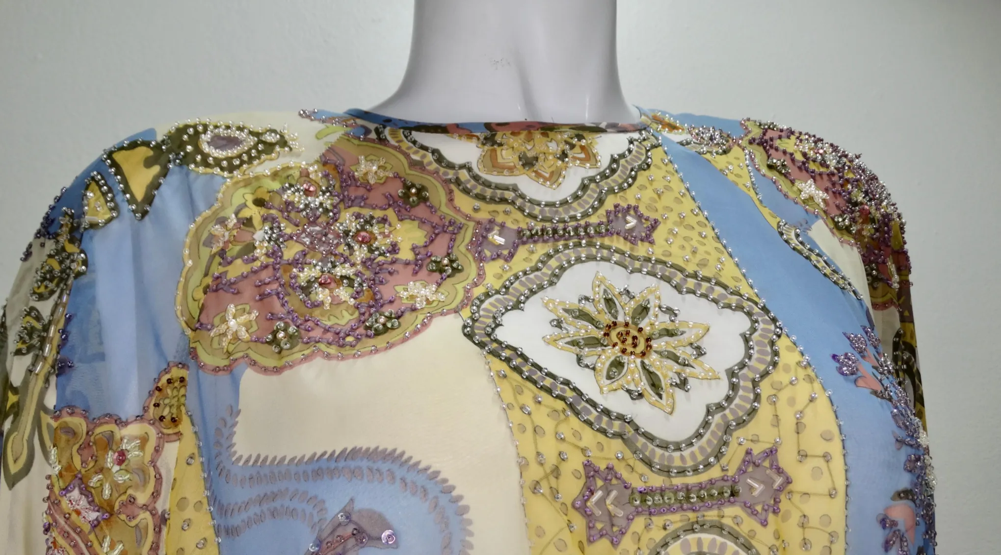 Diane Freis 1980s Printed Dress
