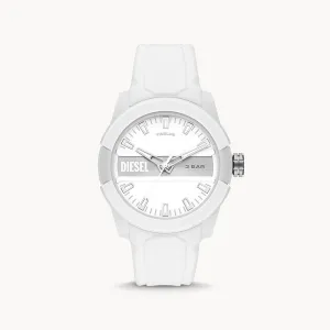 Diesel Double Up Three-Hand White Silicone Watch