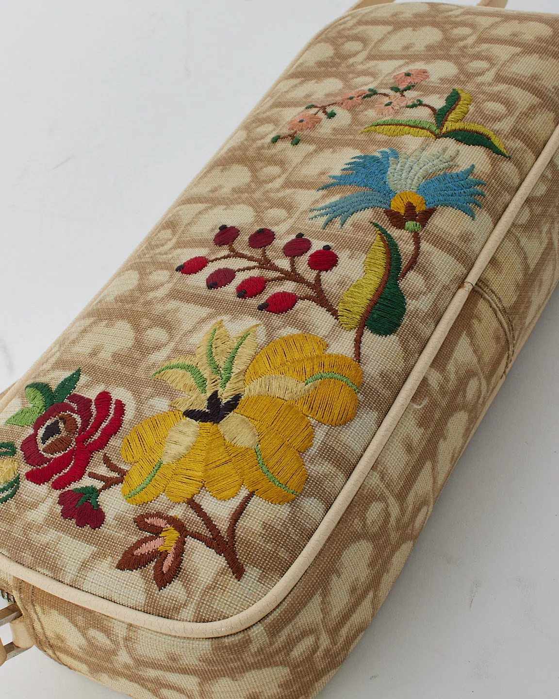 Dior Vintage Monogram Oblique Flowers Mini Pochette Shoulder Bag