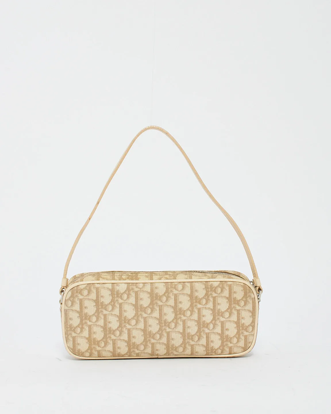 Dior Vintage Monogram Oblique Flowers Mini Pochette Shoulder Bag