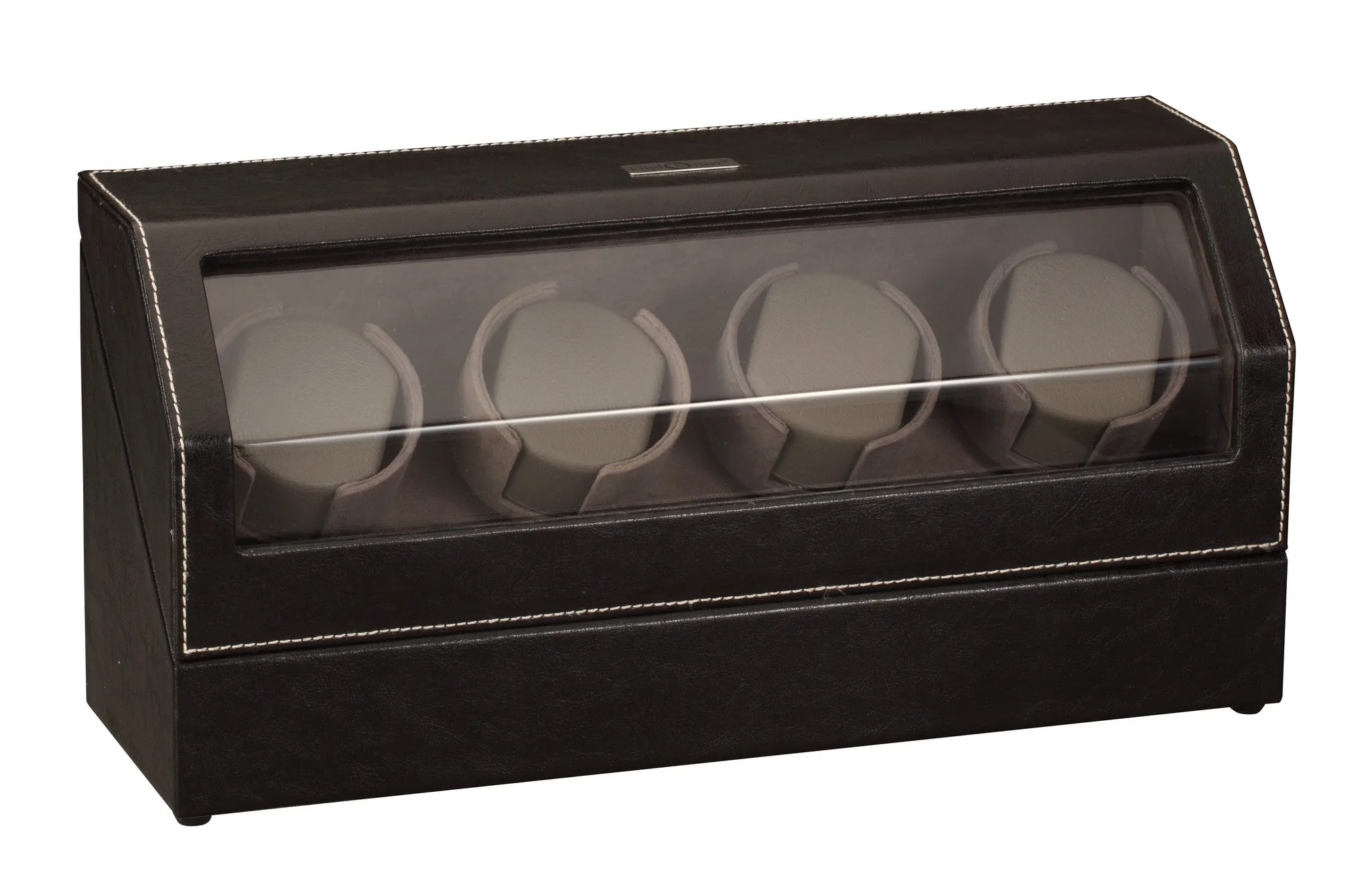 Diplomat Black Leather Four Watch Winder