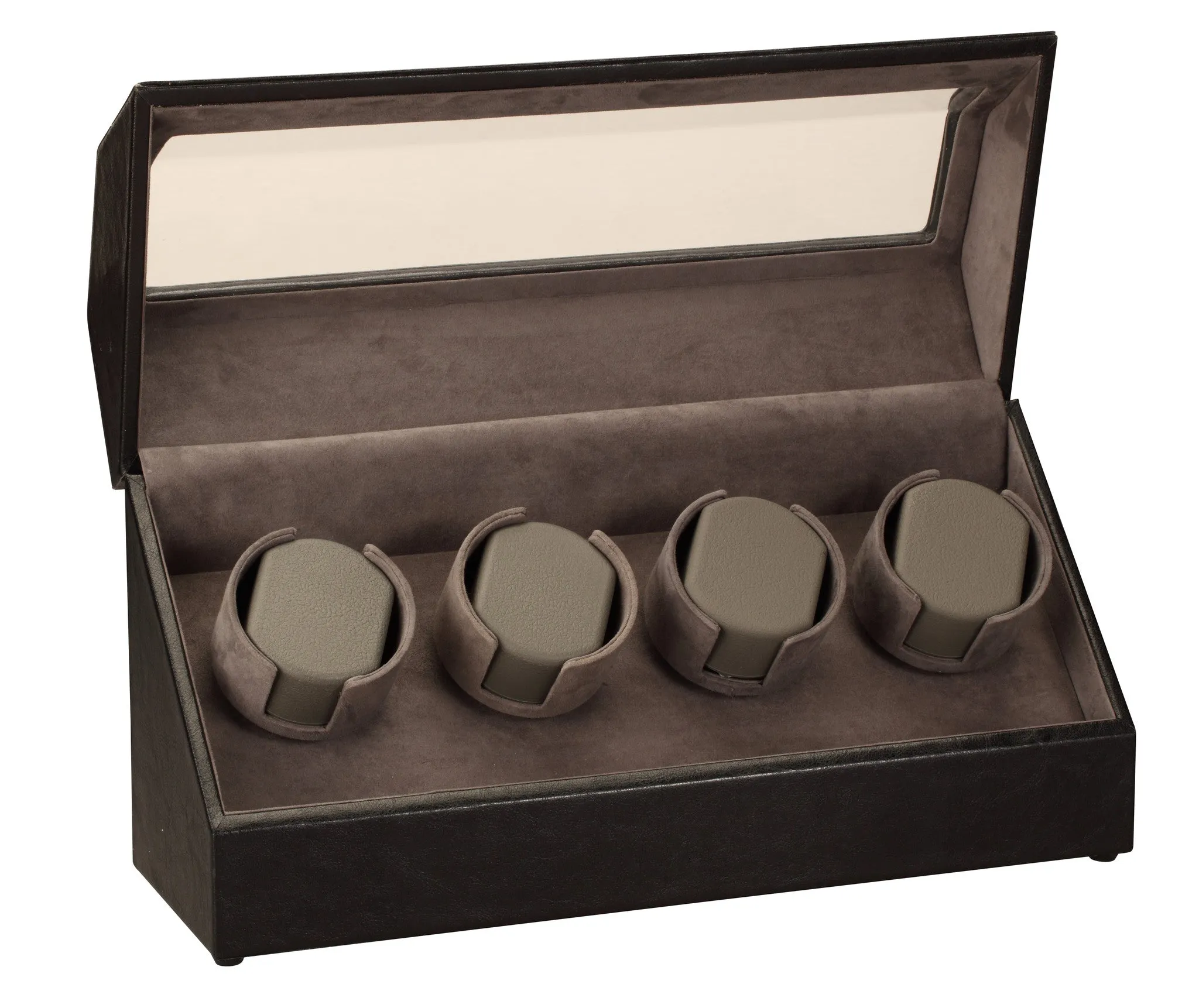 Diplomat Black Leather Four Watch Winder
