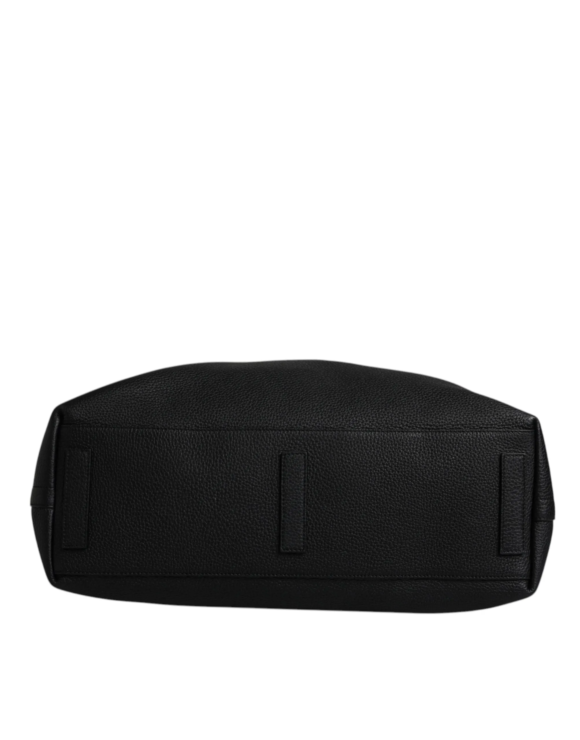 Dolce & Gabbana Black Calfskin Leather Hand Shoulder Duffle Bag