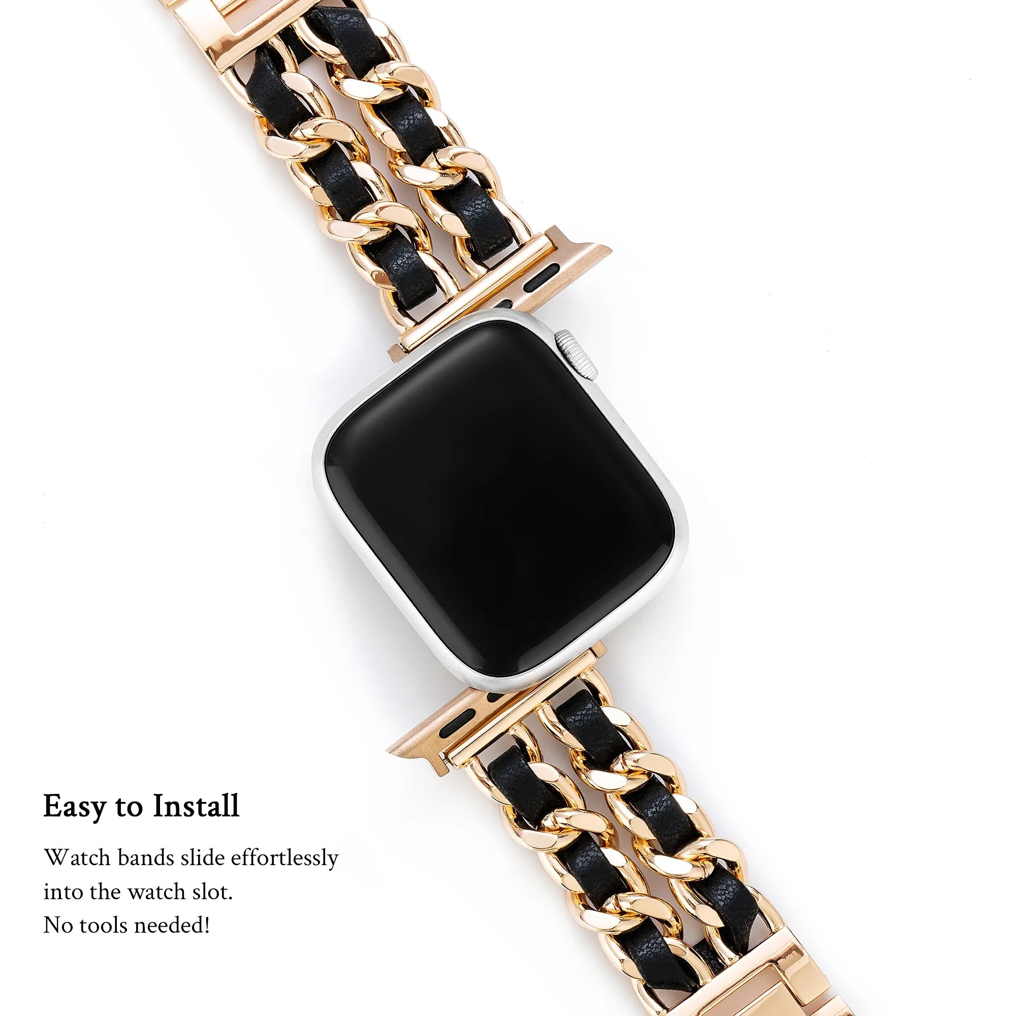 Double-Twisted Metal Apple Watch Band