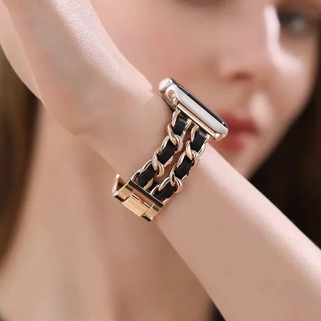 Double-Twisted Metal Apple Watch Band