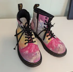 Dr. Marten's Docs Rainbow Tie Dye Boots 1460 Kids US size 3