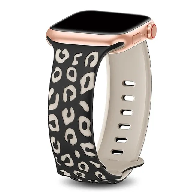 Dual Color Silicon Engraved Bands