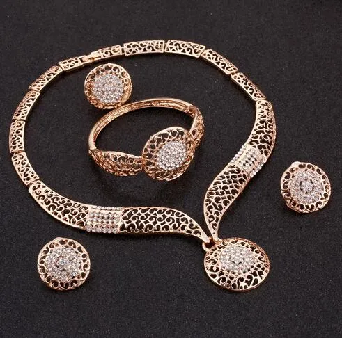 Dubai Gold Crystal women's Jewelry set
