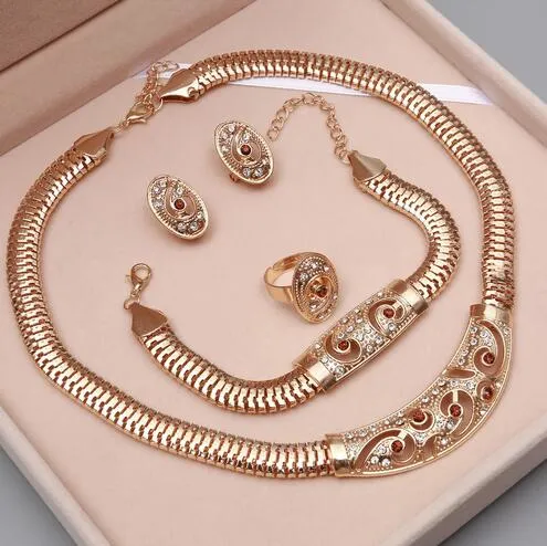 Dubai Gold Crystal women's Jewelry set