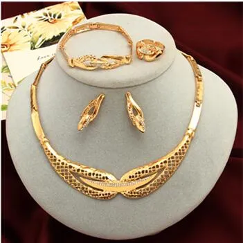 Dubai Gold Crystal women's Jewelry set