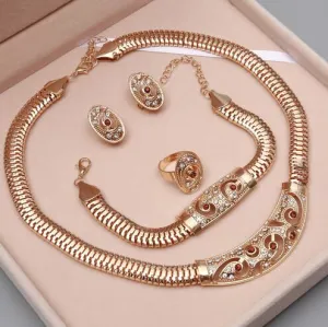Dubai Gold Crystal women's Jewelry set
