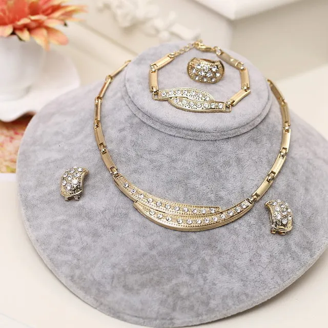 Dubai Gold Crystal women's Jewelry set