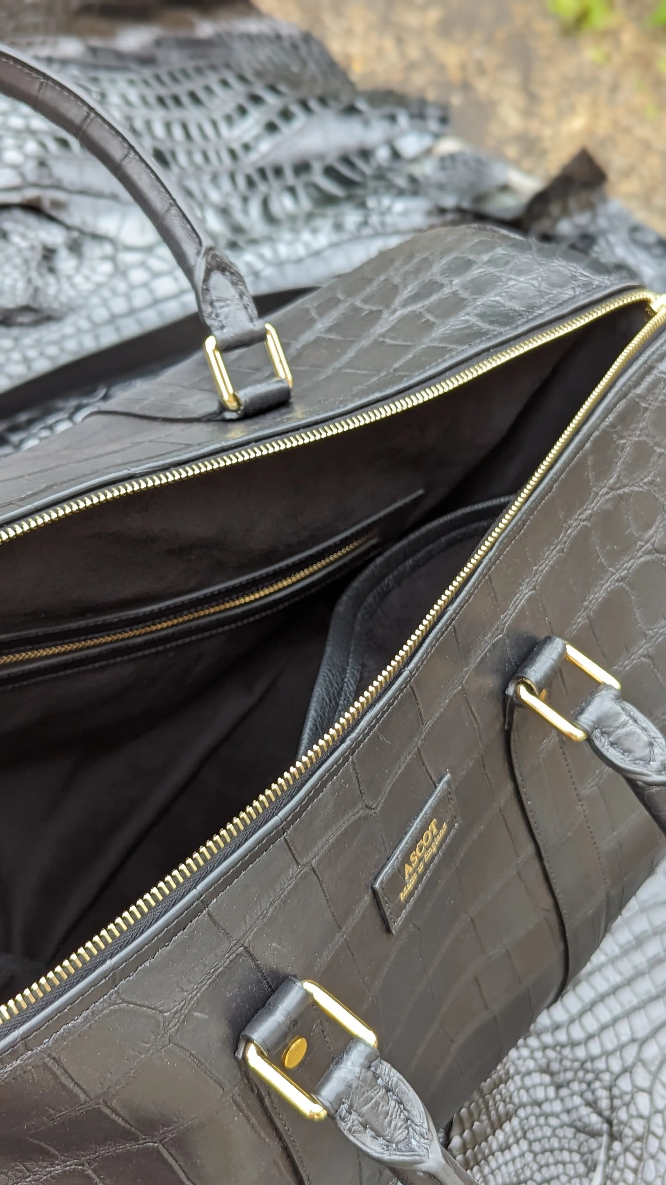 Duffel Bag - Black Nile Crocodile 50 cm