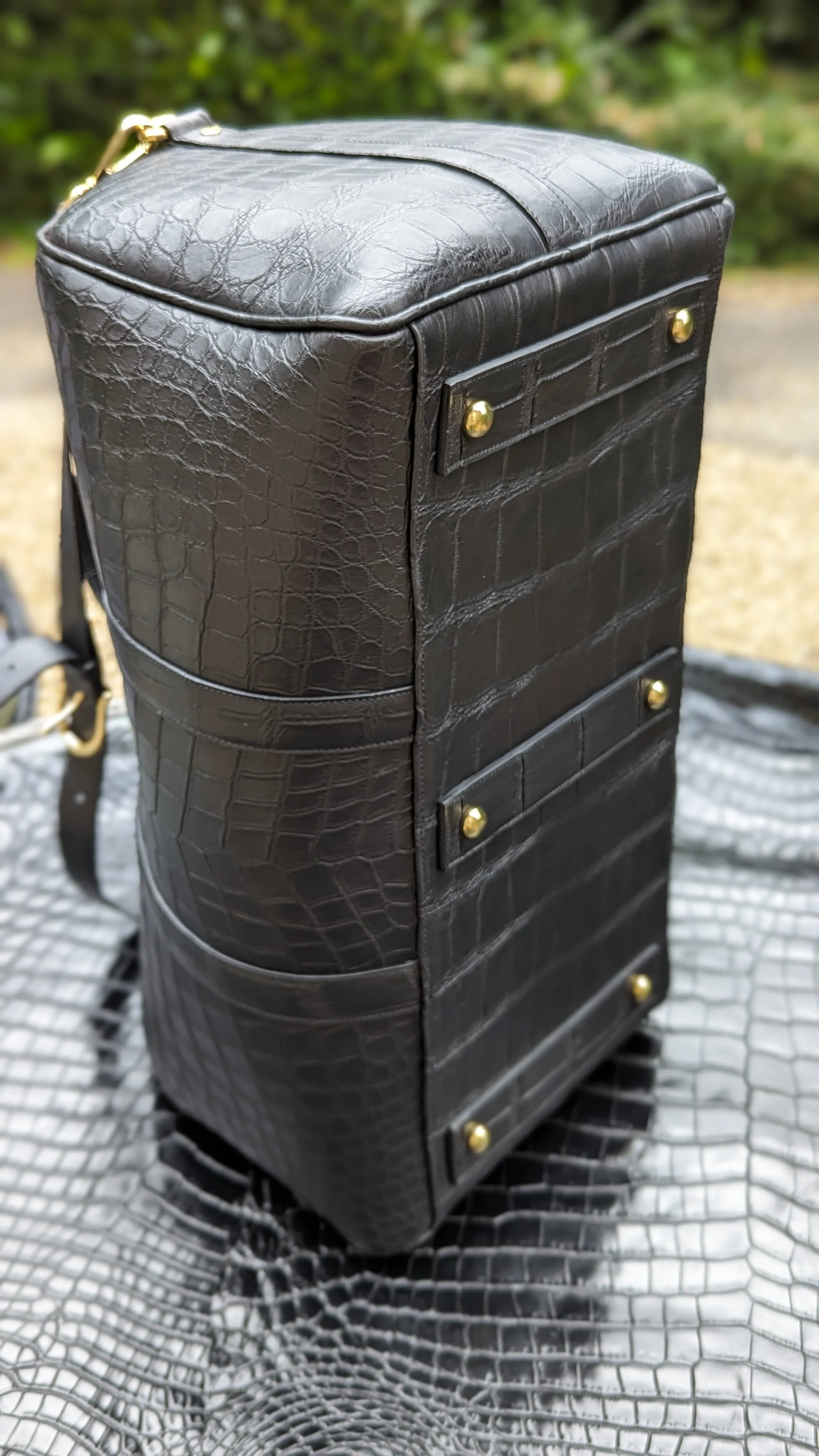 Duffel Bag - Black Nile Crocodile 50 cm