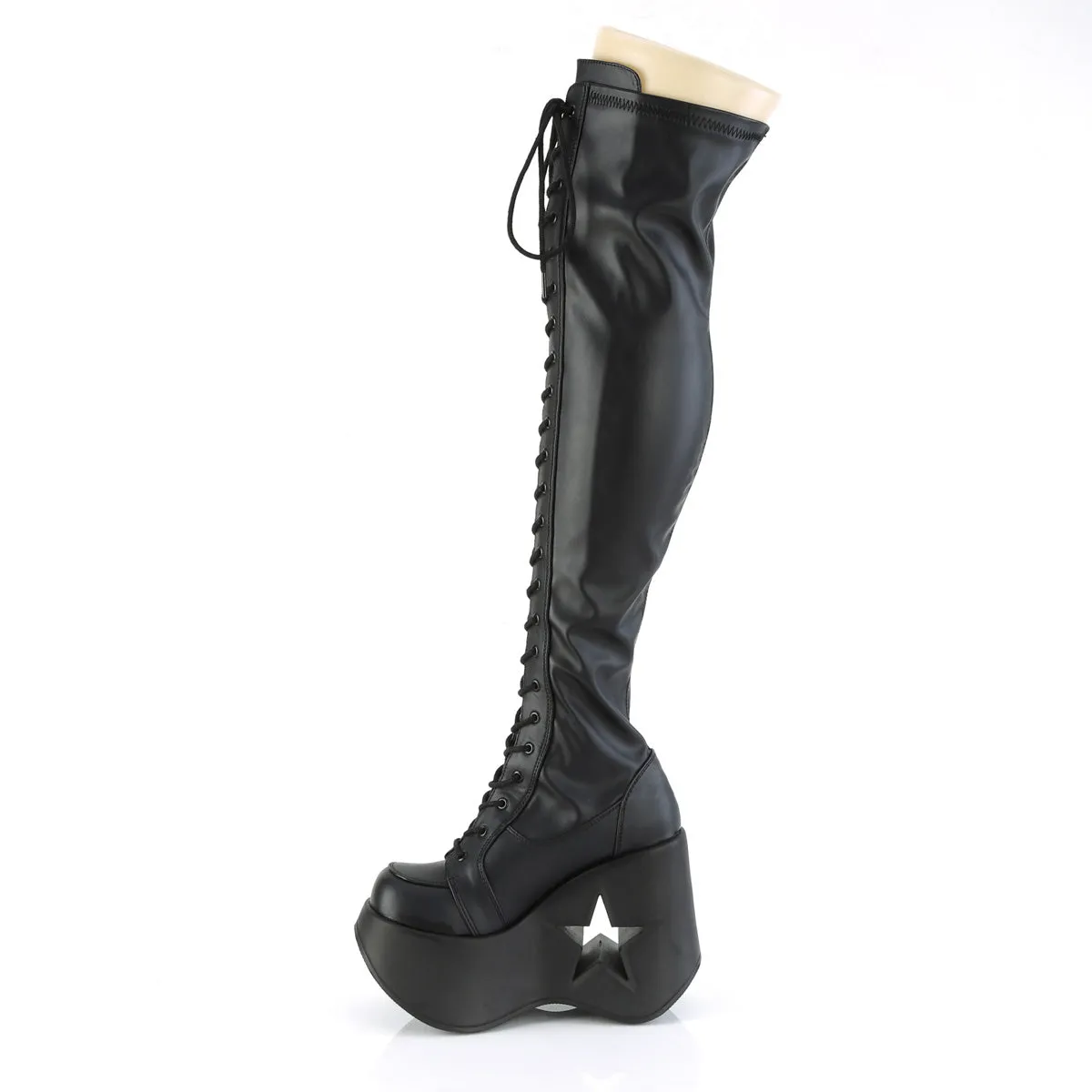 DYNAMITE-300  Black Stretch Vegan Leather