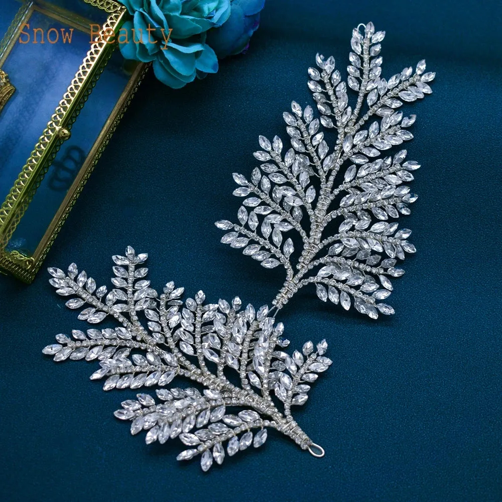 DZ110 1/2 PCS Luxury Bridal Headwear Rhinestone Women Tiaras Princess Hair Accessories Wedding Headpiece Bridesmaid Hair Jewelry