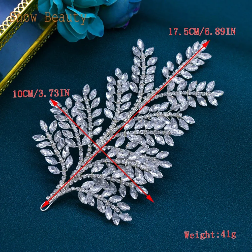 DZ110 1/2 PCS Luxury Bridal Headwear Rhinestone Women Tiaras Princess Hair Accessories Wedding Headpiece Bridesmaid Hair Jewelry