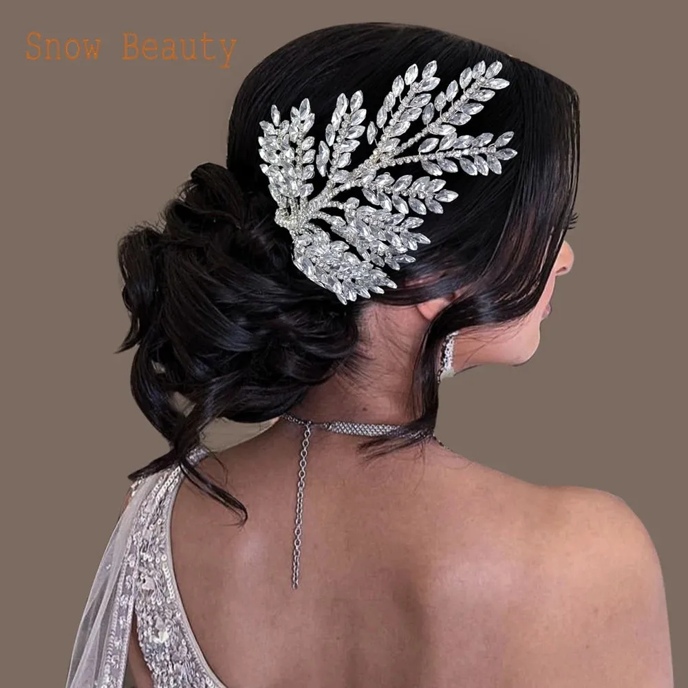 DZ110 1/2 PCS Luxury Bridal Headwear Rhinestone Women Tiaras Princess Hair Accessories Wedding Headpiece Bridesmaid Hair Jewelry