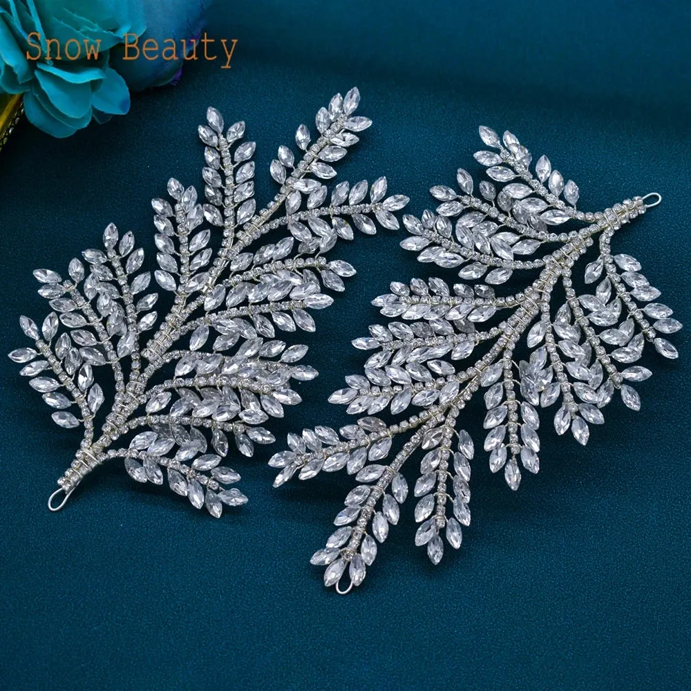 DZ110 1/2 PCS Luxury Bridal Headwear Rhinestone Women Tiaras Princess Hair Accessories Wedding Headpiece Bridesmaid Hair Jewelry