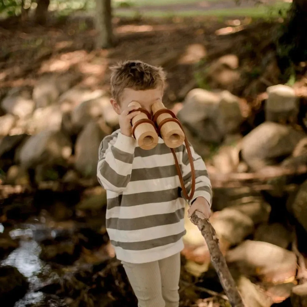 Eco-Friendly Wooden Adventure Binoculars