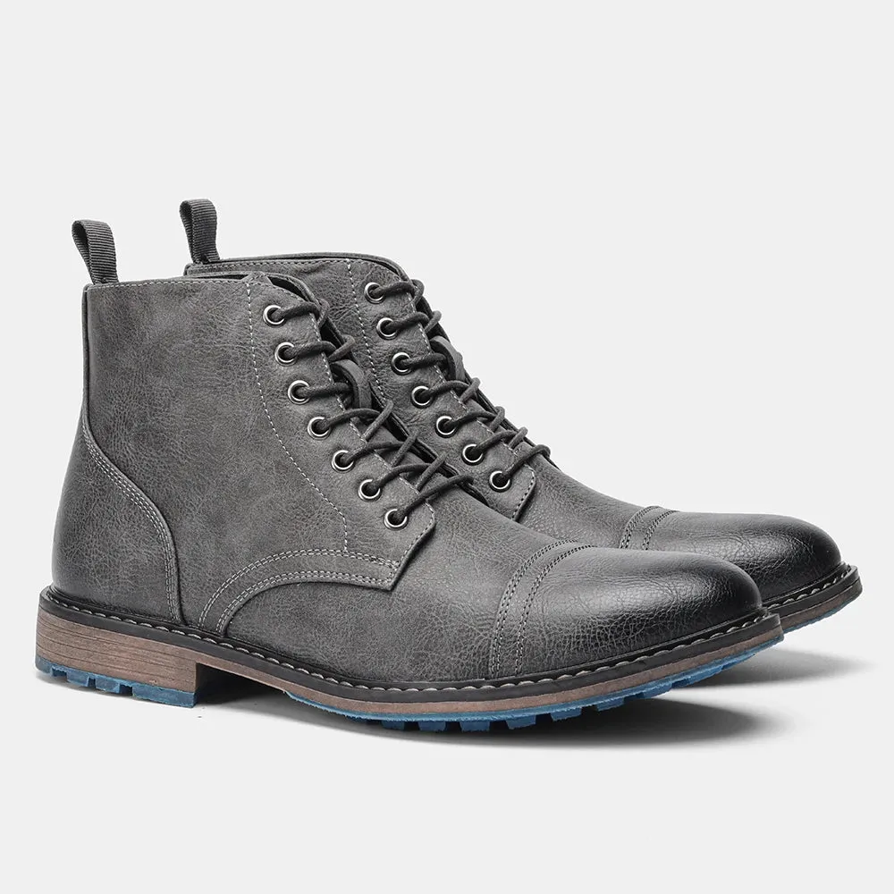 Edwin - Leather Lace-Up Boots