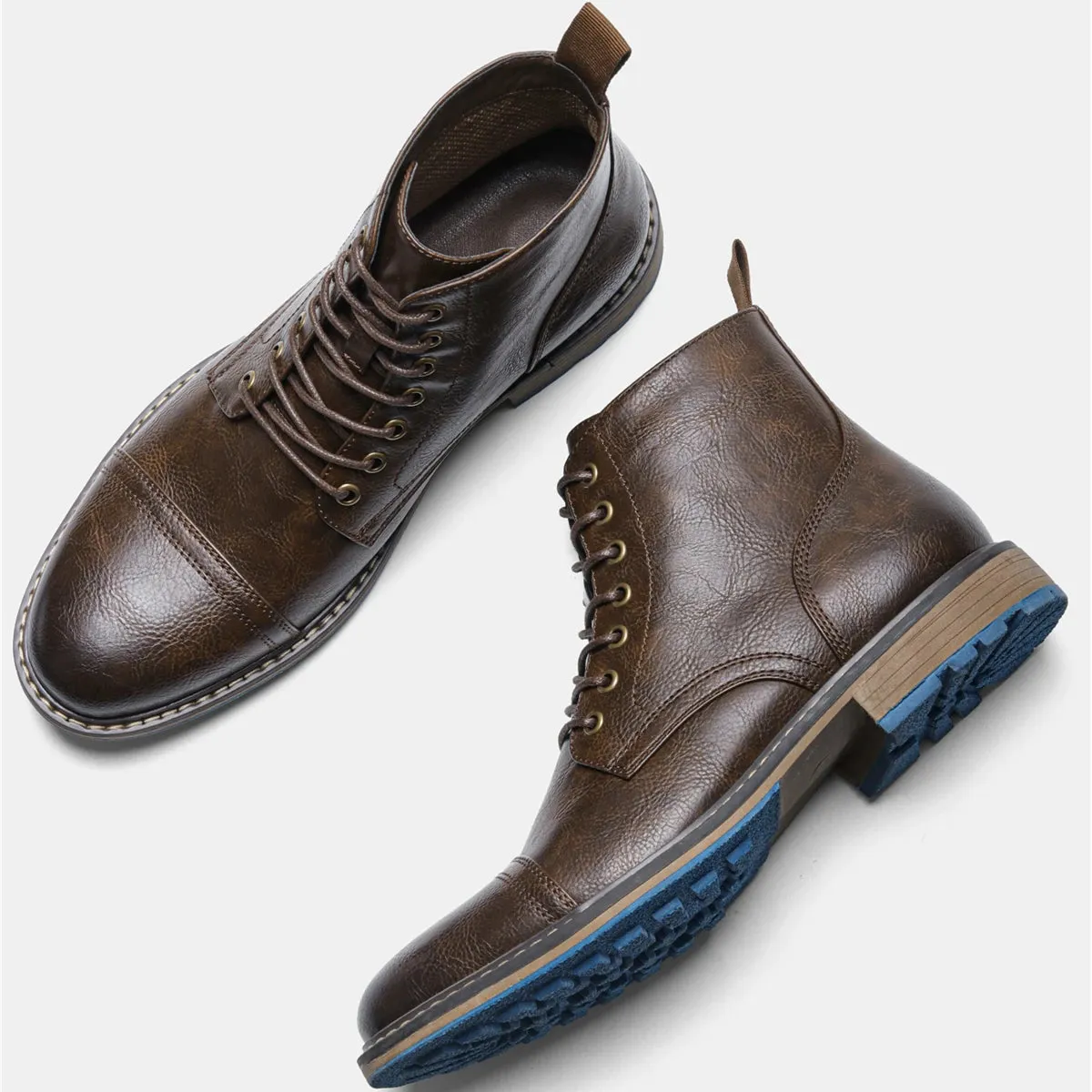 Edwin - Leather Lace-Up Boots