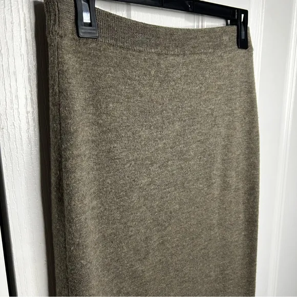 Eileen Fisher Women’s Linen Silk Vintage Midi Gray Pencil‎ Skirt Hong Kong Small
