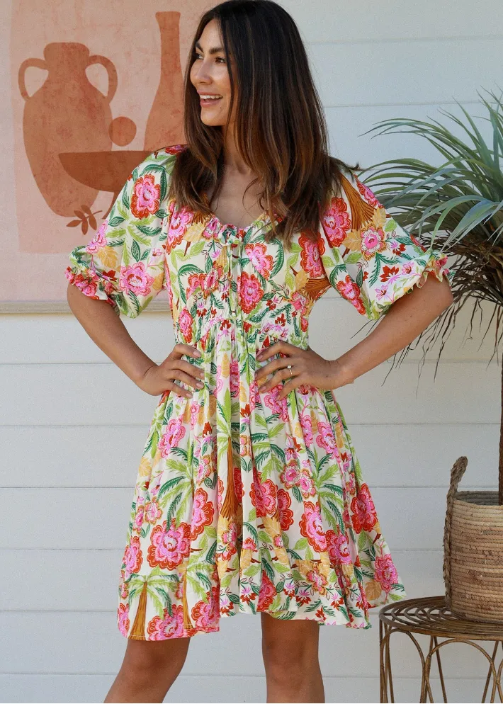 Elara 1/2 Sleeve Mini Dress