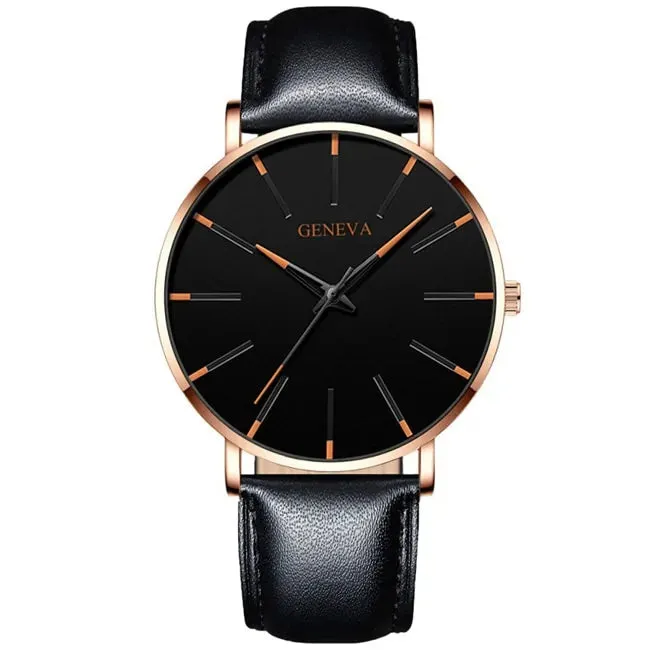 Elegant Precision Ultra-Thin Men's Timepiece