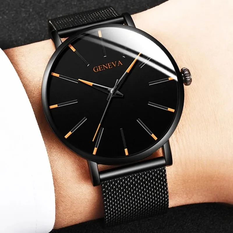 Elegant Precision Ultra-Thin Men's Timepiece