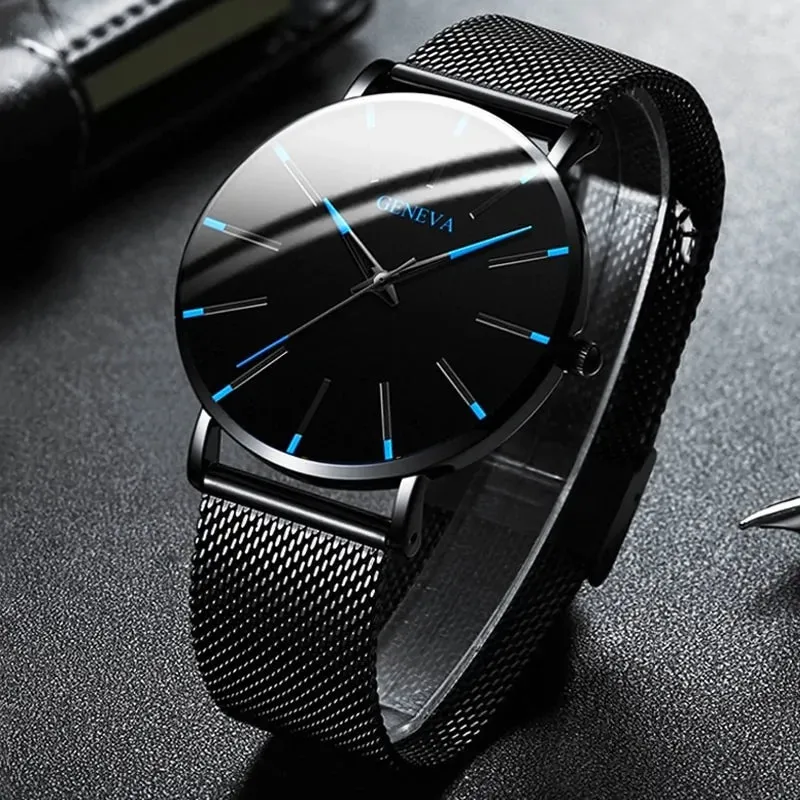 Elegant Precision Ultra-Thin Men's Timepiece