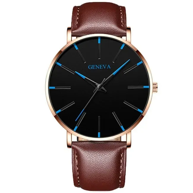 Elegant Precision Ultra-Thin Men's Timepiece