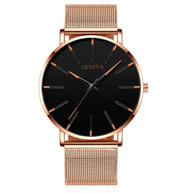 Elegant Precision Ultra-Thin Men's Timepiece