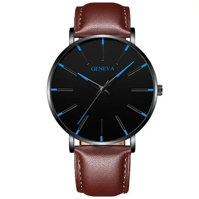 Elegant Precision Ultra-Thin Men's Timepiece