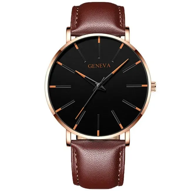 Elegant Precision Ultra-Thin Men's Timepiece