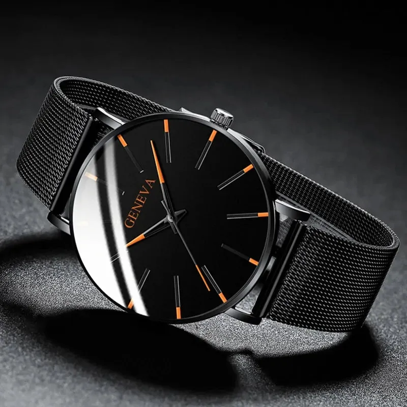 Elegant Precision Ultra-Thin Men's Timepiece