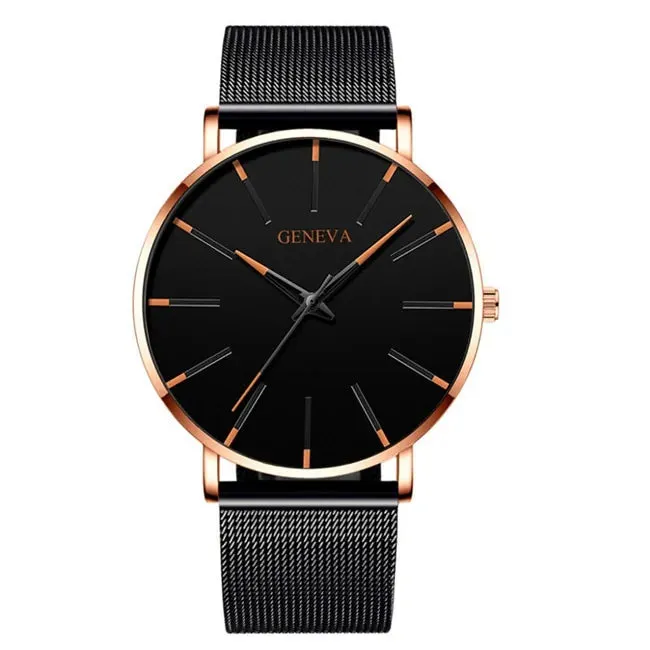 Elegant Precision Ultra-Thin Men's Timepiece