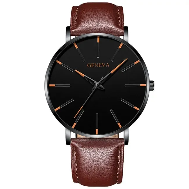 Elegant Precision Ultra-Thin Men's Timepiece